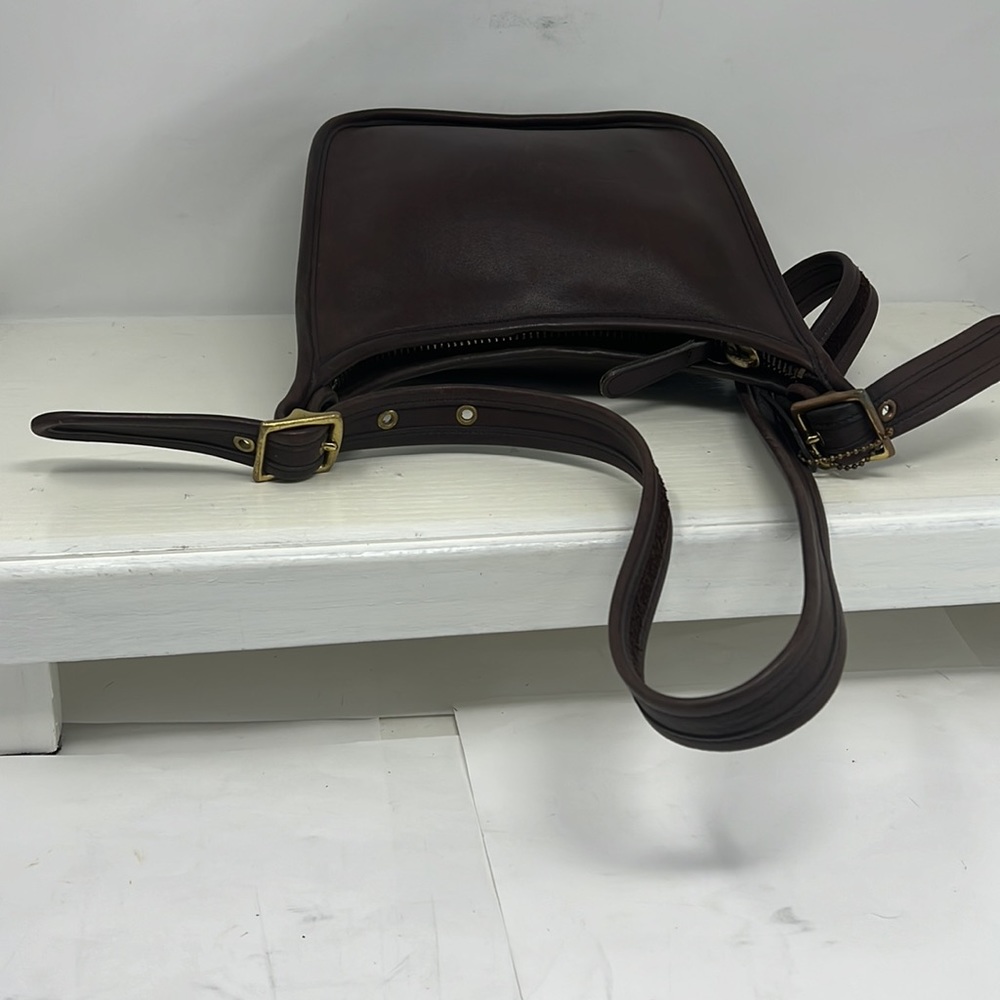 Coach Dark Brown Leather Hobo Bag with Gold Hardware - Picture 5 of 15